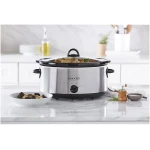 Crock-Pot 7 Quart Oval Manual Slow Cooker, Stainless Steel (SCV700-S-BR), Versatile Cookware for Large Families or Entertaining
