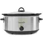 Crock-Pot 7 Quart Oval Manual Slow Cooker, Stainless Steel (SCV700-S-BR), Versatile Cookware for Large Families or Entertaining