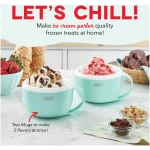 DASH My Mug Ice Cream Maker Machine (Aqua): Multi-Purpose Soft Serve Ice Cream Machine with (2) Bowls for Homemade Gelato, Sorbet, Frozen Yogurt, Built-In Ingredient Chute, Easy...