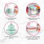 DASH My Mug Ice Cream Maker Machine (Aqua): Multi-Purpose Soft Serve Ice Cream Machine with (2) Bowls for Homemade Gelato, Sorbet, Frozen Yogurt, Built-In Ingredient Chute, Easy...