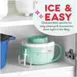 DASH My Mug Ice Cream Maker Machine (Aqua): Multi-Purpose Soft Serve Ice Cream Machine with (2) Bowls for Homemade Gelato, Sorbet, Frozen Yogurt, Built-In Ingredient Chute, Easy...