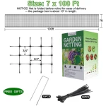 Deer Fence Netting, 7 x 100 Feet Anti Bird Deer Protection Net Reusable Protective Garden Netting for Plants Fruit Trees Vegetables Against Birds and Other Animals