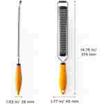 Deiss PRO Lemon Zester & Heavy Duty Cheese Grater & Vegetable Grater — Parmesan Cheese Lemon, Garlic, Nutmeg, Chocolate, Fruits, Vegetables, Ginger Grater - Cheese Shredder &...