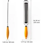 Deiss PRO Lemon Zester & Heavy Duty Cheese Grater & Vegetable Grater — Parmesan Cheese Lemon, Garlic, Nutmeg, Chocolate, Fruits, Vegetables, Ginger Grater - Cheese Shredder &...