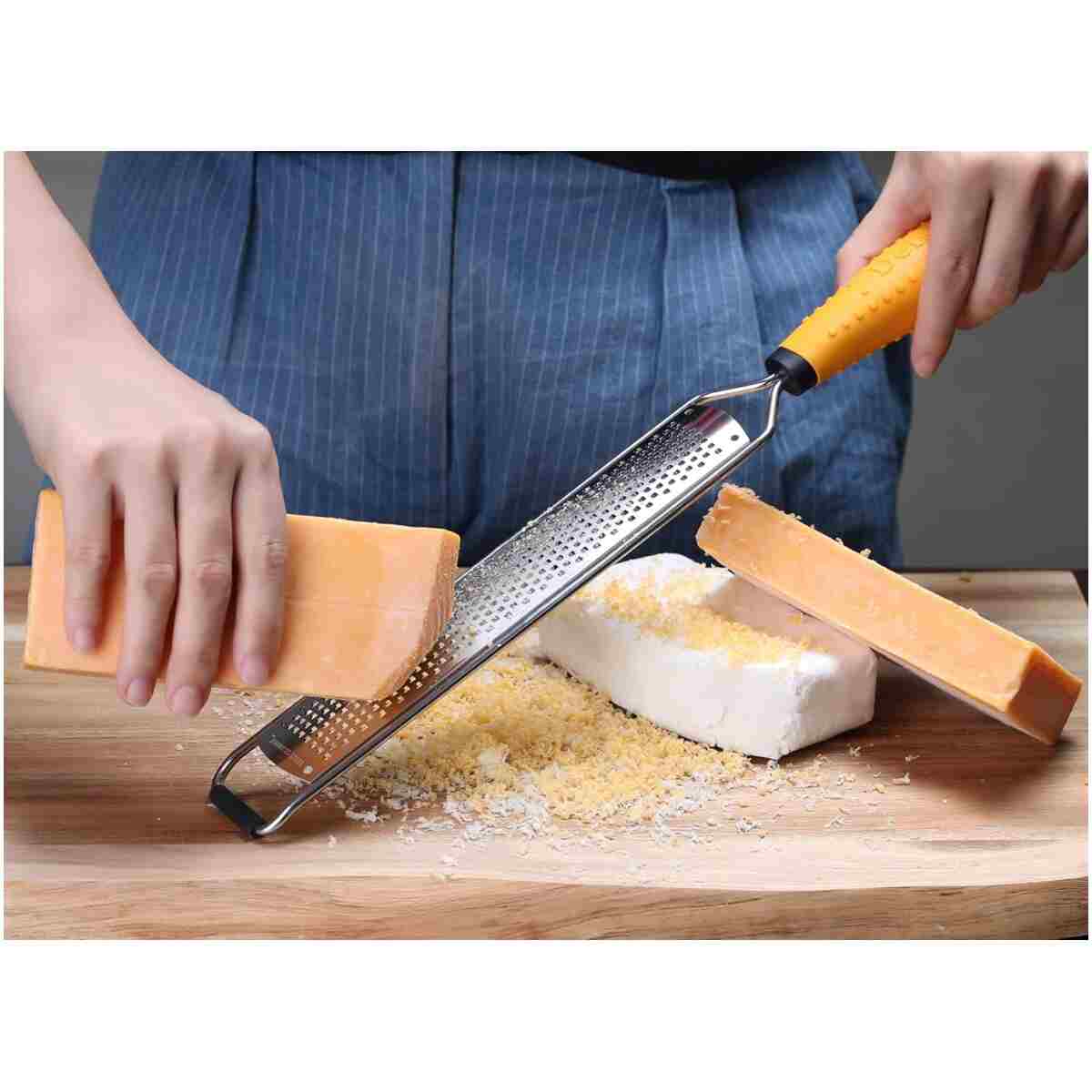 Deiss PRO Lemon Zester & Heavy Duty Cheese Grater & Vegetable Grater — Parmesan Cheese Lemon, Garlic, Nutmeg, Chocolate, Fruits, Vegetables, Ginger Grater - Cheese Shredder &...