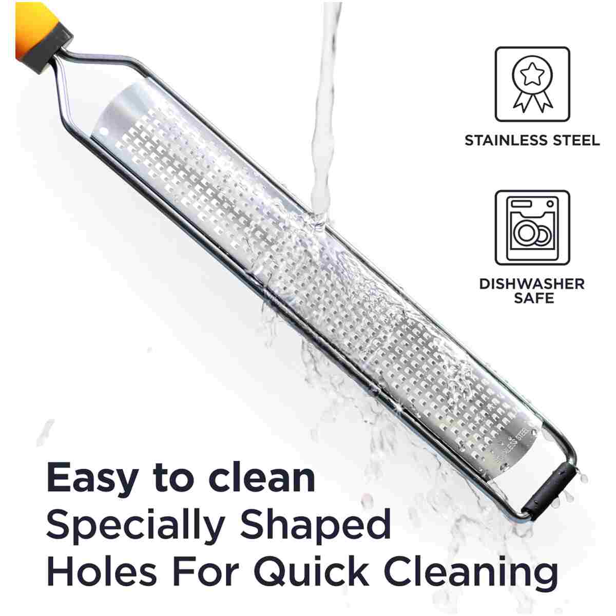 Deiss PRO Lemon Zester & Heavy Duty Cheese Grater & Vegetable Grater — Parmesan Cheese Lemon, Garlic, Nutmeg, Chocolate, Fruits, Vegetables, Ginger Grater - Cheese Shredder &...
