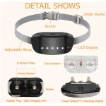 Dog Bark Collar, Adjustable Training Collar Intelligent Waterproof Barking Terminator Device, Anti-Barking Device with 5 sensitivities, USB Charging, Long Battery Life Dogs