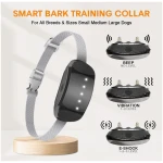 Dog Bark Collar, Adjustable Training Collar Intelligent Waterproof Barking Terminator Device, Anti-Barking Device with 5 sensitivities, USB Charging, Long Battery Life Dogs