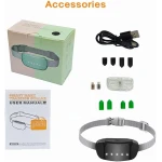 Dog Bark Collar, Adjustable Training Collar Intelligent Waterproof Barking Terminator Device, Anti-Barking Device with 5 sensitivities, USB Charging, Long Battery Life Dogs