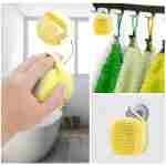Dog Cat Bath Brush Comb Silicone Rubber Dog Grooming Brush Silicone Puppy Massage Brush Hair Fur Grooming Cleaning Brush Soft Shampoo Dispenser (Yellow - Upgraded)