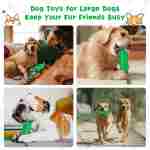 Dog Chew Toys for Aggressive Chewers - Indestructible Dog Toy to Reduce Pet Anxiety and Boredom for Small, Medium, Large Breed