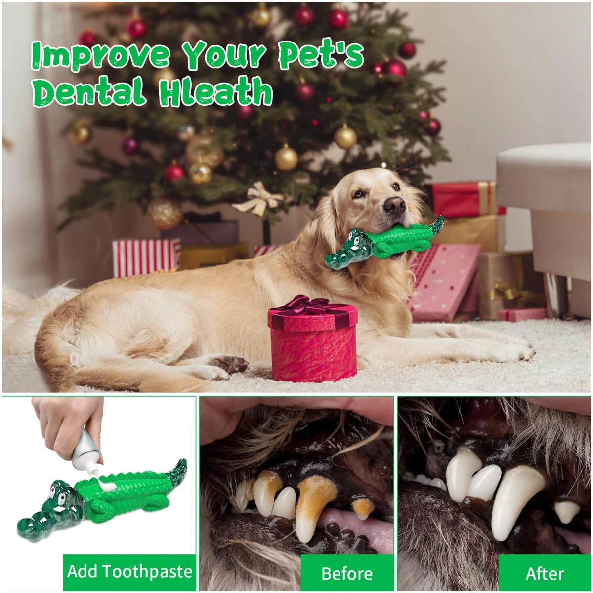 Dog Chew Toys for Aggressive Chewers - Indestructible Dog Toy to Reduce Pet Anxiety and Boredom for Small, Medium, Large Breed