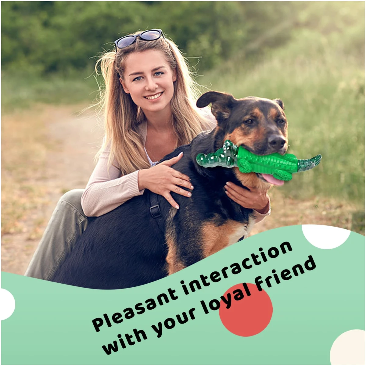 Dog Chew Toys for Aggressive Chewers - Indestructible Dog Toy to Reduce Pet Anxiety and Boredom for Small, Medium, Large Breed