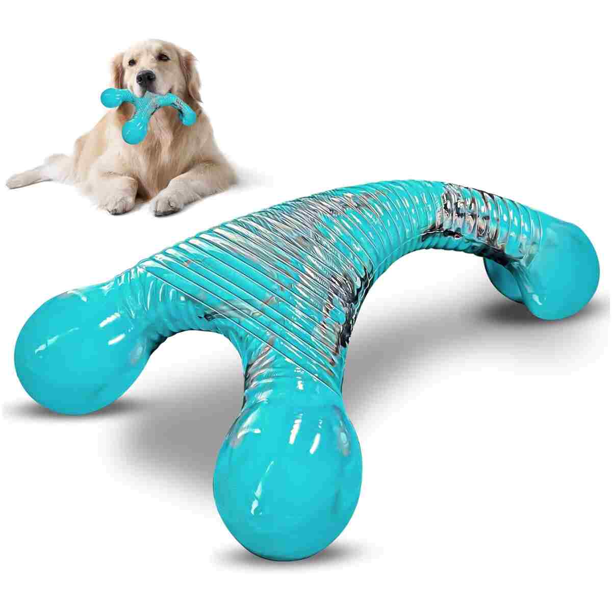 Dog Chew Toys for Aggressive Chewers - Indestructible Dog Toy to Reduce Pet Anxiety and Boredom for Small, Medium, Large Breed