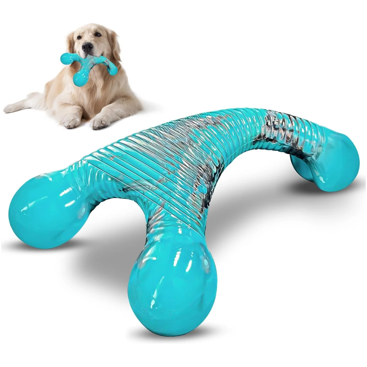 Dog Chew Toys for Aggressive Chewers - Indestructible Dog Toy to Reduce Pet Anxiety and Boredom for Small, Medium, Large Breed