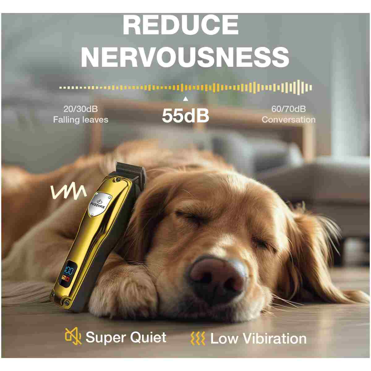 Dog Clippers for Grooming for Thick Heavy Coats, Professional Pet Grooming Clippers Supplies Kit Low Noise Rechargeable Stainless Steel Hair Trimmers with Ceramic Blade for Dogs...