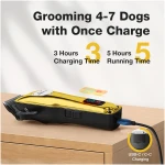 Dog Clippers for Grooming for Thick Heavy Coats, Professional Pet Grooming Clippers Supplies Kit Low Noise Rechargeable Stainless Steel Hair Trimmers with Ceramic Blade for Dogs...
