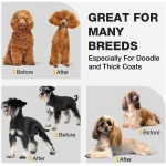 Dog Clippers for Grooming for Thick Heavy Coats, Professional Pet Grooming Clippers Supplies Kit Low Noise Rechargeable Stainless Steel Hair Trimmers with Ceramic Blade for Dogs...