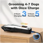 Dog Clippers for Grooming for Thick Heavy Coats, Professional Pet Grooming Clippers Supplies Kit Low Noise Rechargeable Stainless Steel Hair Trimmers with Ceramic Blade for Dogs...
