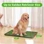 Dog Grass Large Potty Patch, Dog Litter Boxes Artificial Grass Bathroom Turf for Pet Training, Washable Puppy Pee Pad, Perfect Indoor/Outdoor Portable Potty Pet Loo