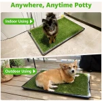 Dog Grass Large Potty Patch, Dog Litter Boxes Artificial Grass Bathroom Turf for Pet Training, Washable Puppy Pee Pad, Perfect Indoor/Outdoor Portable Potty Pet Loo