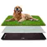 Dog Grass Large Potty Patch, Dog Litter Boxes Artificial Grass Bathroom Turf for Pet Training, Washable Puppy Pee Pad, Perfect Indoor/Outdoor Portable Potty Pet Loo