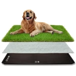 Dog Grass Large Potty Patch, Dog Litter Boxes Artificial Grass Bathroom Turf for Pet Training, Washable Puppy Pee Pad, Perfect Indoor/Outdoor Portable Potty Pet Loo