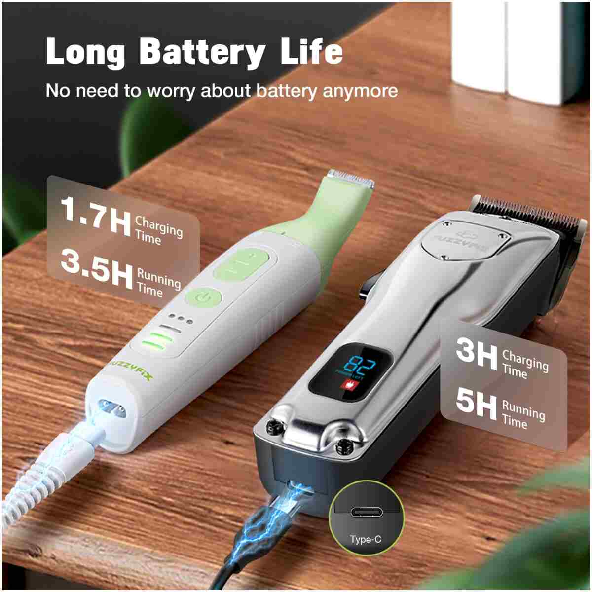 Dog Grooming Kit, Dog Clippers for Grooming for Thick Heavy Coats, Professional Pet Paw Trimmer Nail Grinder Low Noise Rechargeable Stainless Steel Hair Trimmer for Dogs Cats...