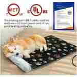 Dog Heating Pad 32x20in Waterproof Pet Heating Pad for Dogs Smart Thermostat Switch, Whelping Supplies Heated Dog Bed,Adding Wire Rope Wires Puppy Heating Pad Mat-with Plush...
