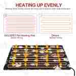 Dog Heating Pad 32x20in Waterproof Pet Heating Pad for Dogs Smart Thermostat Switch, Whelping Supplies Heated Dog Bed,Adding Wire Rope Wires Puppy Heating Pad Mat-with Plush...