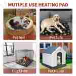 Dog Heating Pad 32x20in Waterproof Pet Heating Pad for Dogs Smart Thermostat Switch, Whelping Supplies Heated Dog Bed,Adding Wire Rope Wires Puppy Heating Pad Mat-with Plush...