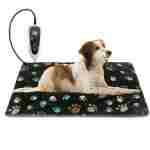 Dog Heating Pad 32x20in Waterproof Pet Heating Pad for Dogs Smart Thermostat Switch, Whelping Supplies Heated Dog Bed,Adding Wire Rope Wires Puppy Heating Pad Mat-with Plush...