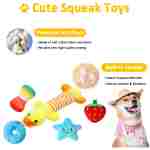 Dog Toys 25 Pack for Fun and Teeth Cleaning, Puppy Chew Toys Pack with Squeak Plush Toy,Squeaky Toy Balls,Tug of War and Rope Toys for Puppy to Small Dogs