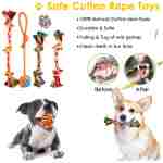 Dog Toys 25 Pack for Fun and Teeth Cleaning, Puppy Chew Toys Pack with Squeak Plush Toy,Squeaky Toy Balls,Tug of War and Rope Toys for Puppy to Small Dogs