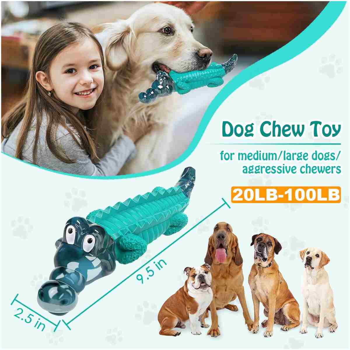 Dog Toys for Aggresive Chewers - Tough,Indestructible Dog Toys for Large, Medium,Small Breed to Keep Them Busy