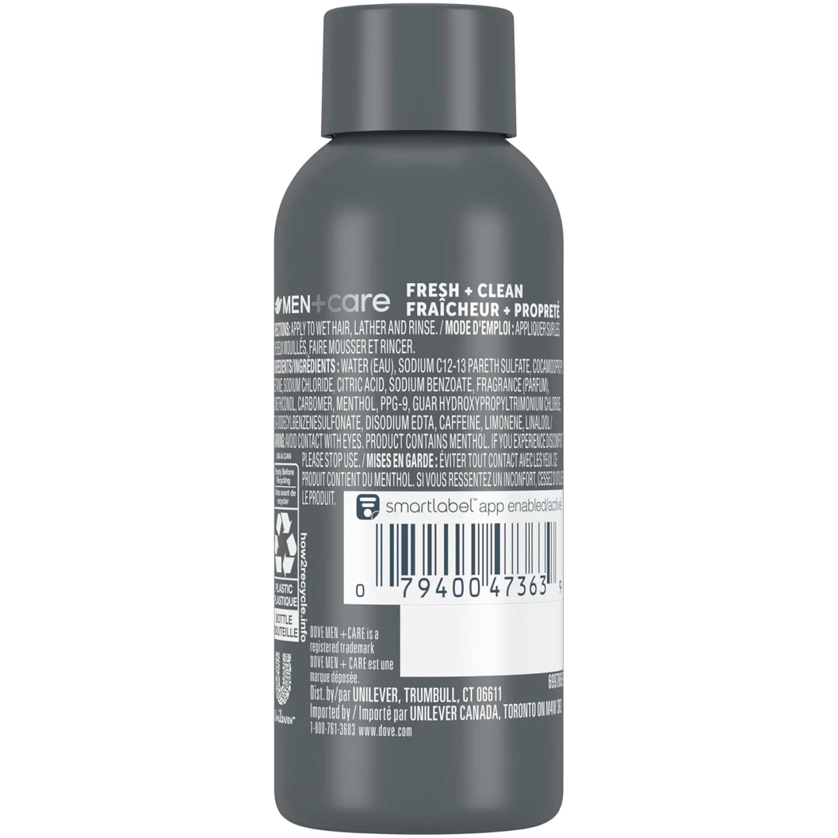 DOVE MEN + CARE Fortifying 2 in 1 Shampoo and Conditioner Fresh and Clean with Caffeine for Normal to Oily Hair Helps Strengthen Thinning Hair 3 oz