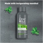 DOVE MEN + CARE Fortifying 2 in 1 Shampoo and Conditioner Fresh and Clean with Caffeine for Normal to Oily Hair Helps Strengthen Thinning Hair 3 oz