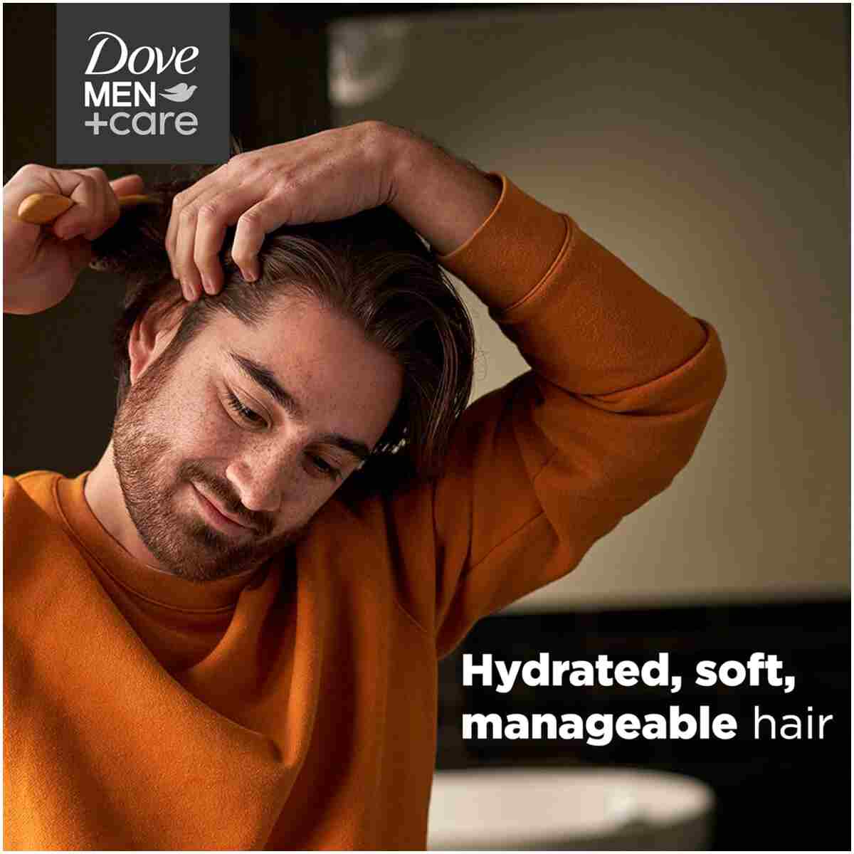 DOVE MEN + CARE Fortifying 2 in 1 Shampoo and Conditioner Fresh and Clean with Caffeine for Normal to Oily Hair Helps Strengthen Thinning Hair 3 oz