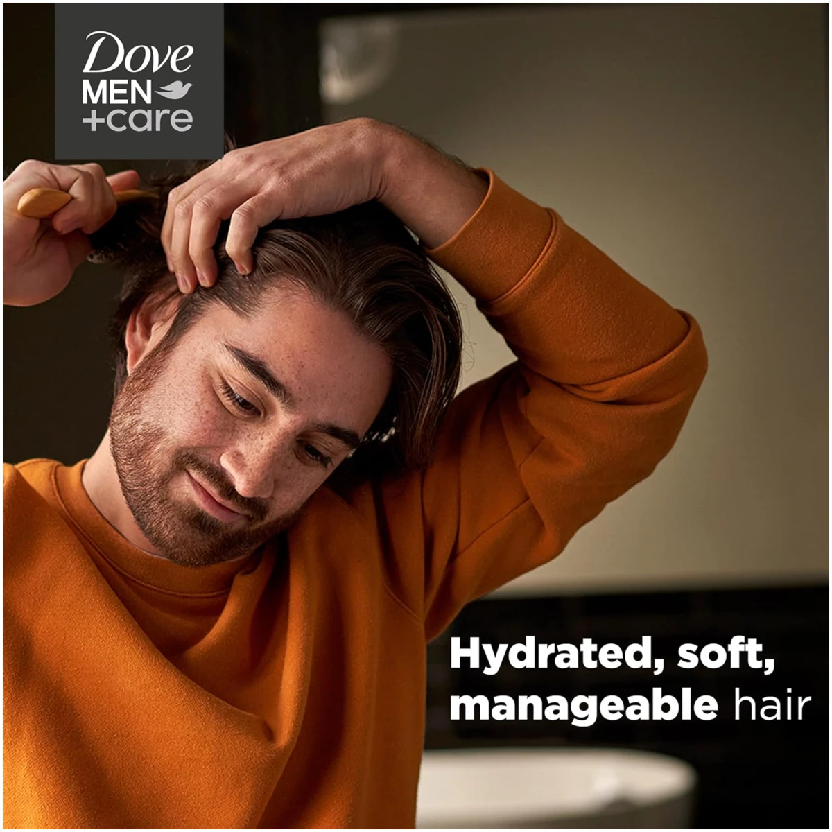 DOVE MEN + CARE Fortifying 2 in 1 Shampoo and Conditioner Fresh and Clean with Caffeine for Normal to Oily Hair Helps Strengthen Thinning Hair 3 oz