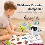 Drawing Robot for Kids with 150 Cards, Voice Interactive Educational Drawing Machine, Montessori Painting Learning Toys for 3 4 5 6 7 8 Year Old Boys Girls Birthday Party