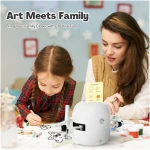 Drawing Robot for Kids with 150 Cards, Voice Interactive Educational Drawing Machine, Montessori Painting Learning Toys for 3 4 5 6 7 8 Year Old Boys Girls Birthday Party