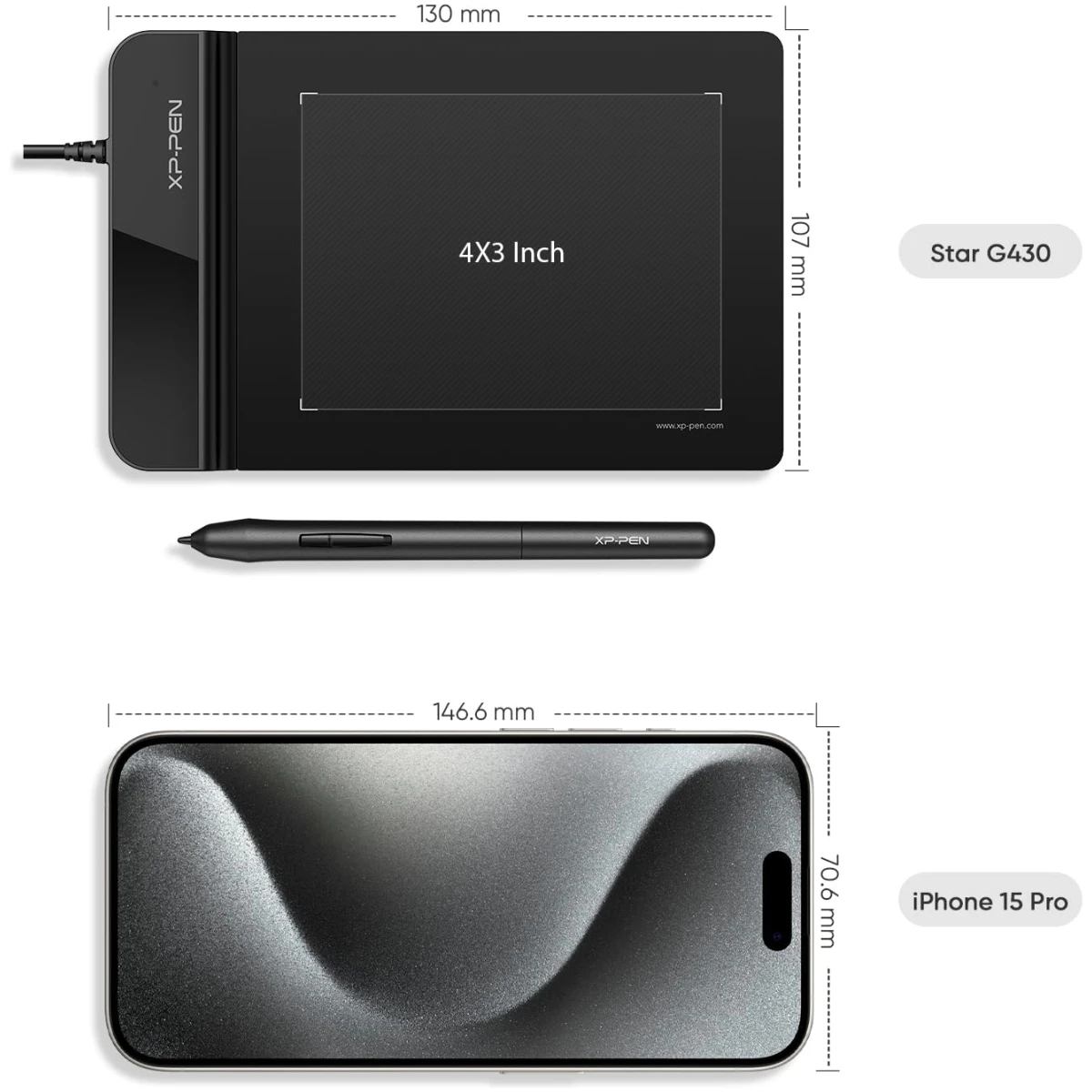 Drawing Tablet XPPen G430S OSU, Graphic Drawing Tablet with 8192 Levels Pressure Battery-Free Stylus, 4 x 3 inch Ultrathin, for OSU Game, Online Teaching Compatible with...
