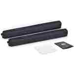 Drop Stop - The Original Patented Car Seat Gap Filler (As Seen On Shark Tank) - Between Seats Console Organizer, Set of 2 and Slide Free Pad and Light