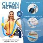 Dryer Vent Cleaner Kit Vacuum Attachment - Multiple Combinations V1 Lint Remover Power Washer and Vacuum Hose Quickly Removes Lint