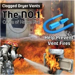 Dryer Vent Cleaner Kit Vacuum Attachment - Multiple Combinations V1 Lint Remover Power Washer and Vacuum Hose Quickly Removes Lint