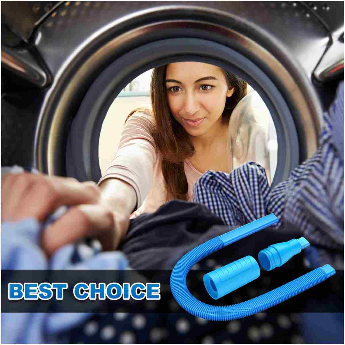 Dryer Vent Cleaner Kit Vacuum Attachment - Multiple Combinations V1 Lint Remover Power Washer and Vacuum Hose Quickly Removes Lint