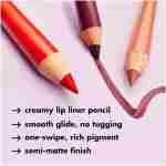 e.l.f. Cream Glide Lip Liner, Highly-Pigmented Pencil For Shaping & Sculpting Lips, Semi-Matte Finish, Vegan & Cruelty-Free, Dark Cocoa