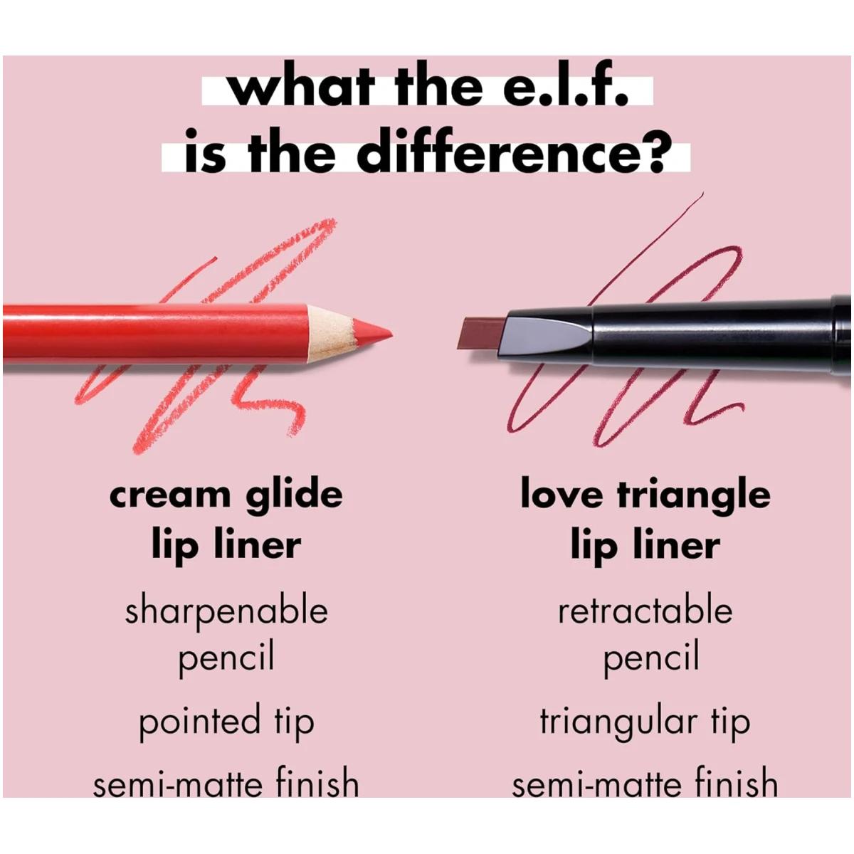 e.l.f. Cream Glide Lip Liner, Highly-Pigmented Pencil For Shaping & Sculpting Lips, Semi-Matte Finish, Vegan & Cruelty-Free, Baddest Beige