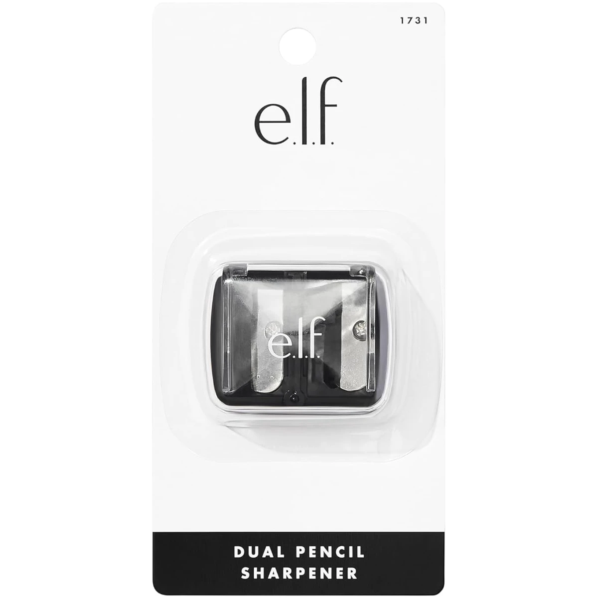e.l.f., Dual-Pencil Sharpener, Convenient, Essential Tool, Sharpens, Easy To Clean, Travel-Friendly, Compact, Includes Bonus Small Sharpener