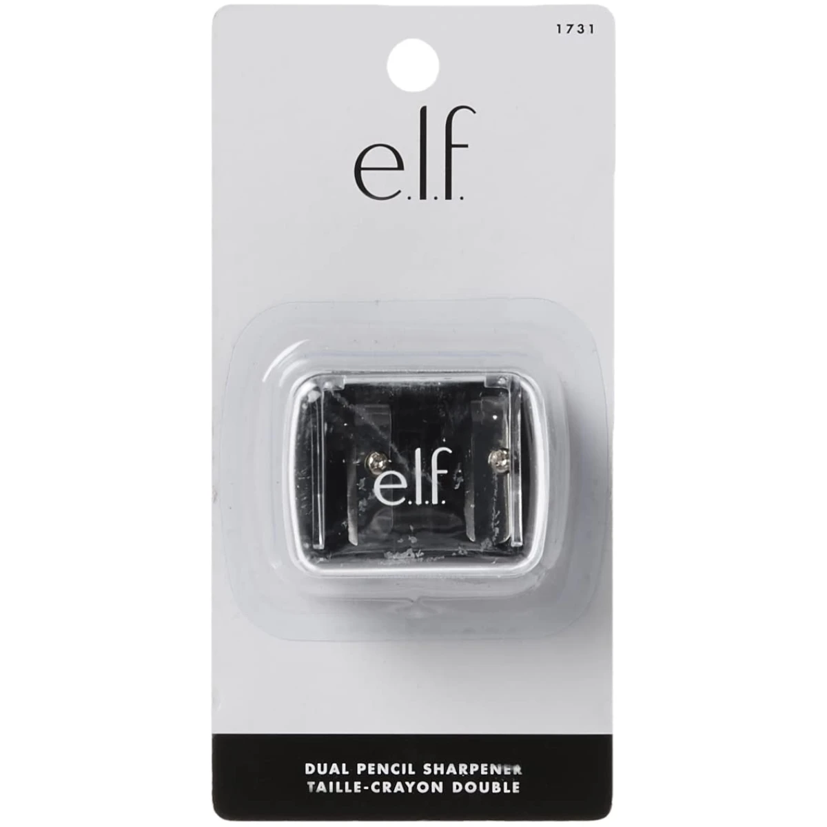 e.l.f., Dual-Pencil Sharpener, Convenient, Essential Tool, Sharpens, Easy To Clean, Travel-Friendly, Compact, Includes Bonus Small Sharpener